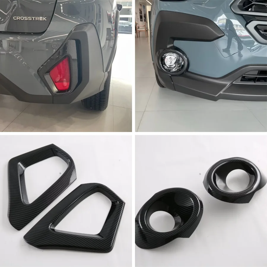 

For Subaru CROSSTREK 2023 2024 Exterior Accessories Front Rear Fog Lights Lamps Eyelid Eyebrow Decoration Cover Trim
