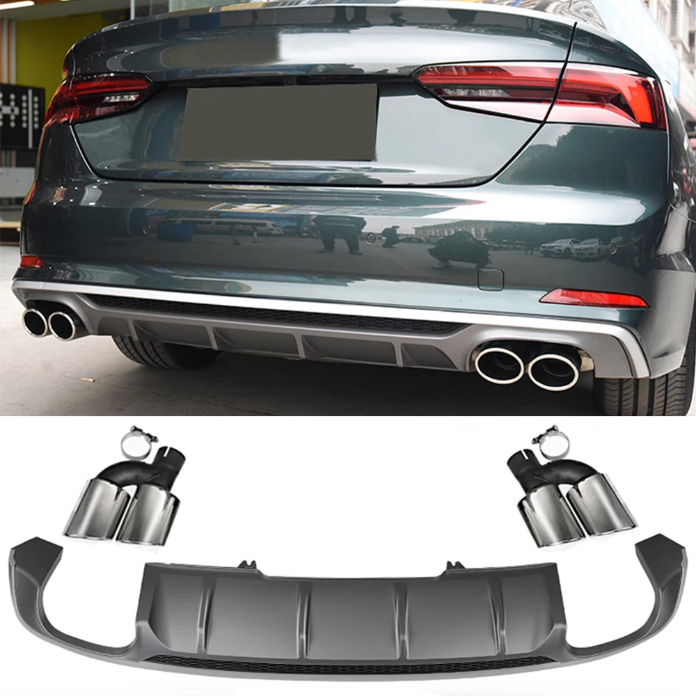 Car Rear Bumnper Diffuser Lip Spoiler for Audi A5 Sline Hatchback 2 Door 2017-2019 Car Rear Lip Spoiler PP