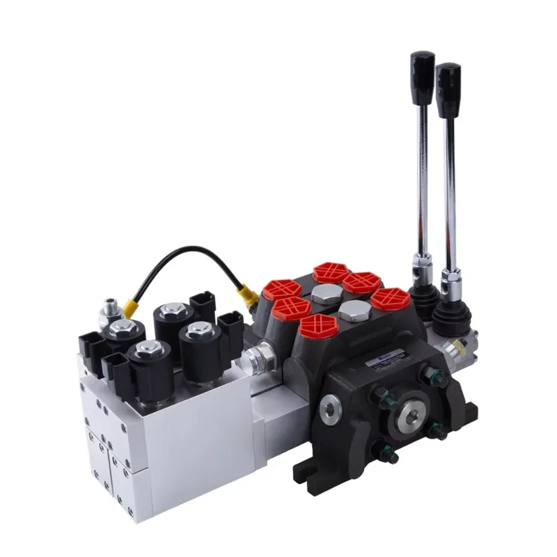 Dcv100 electro-hydraulic solenoid control valve 12V 24V 3-way Dcv140 excavator drilling rig hydraulic joystick