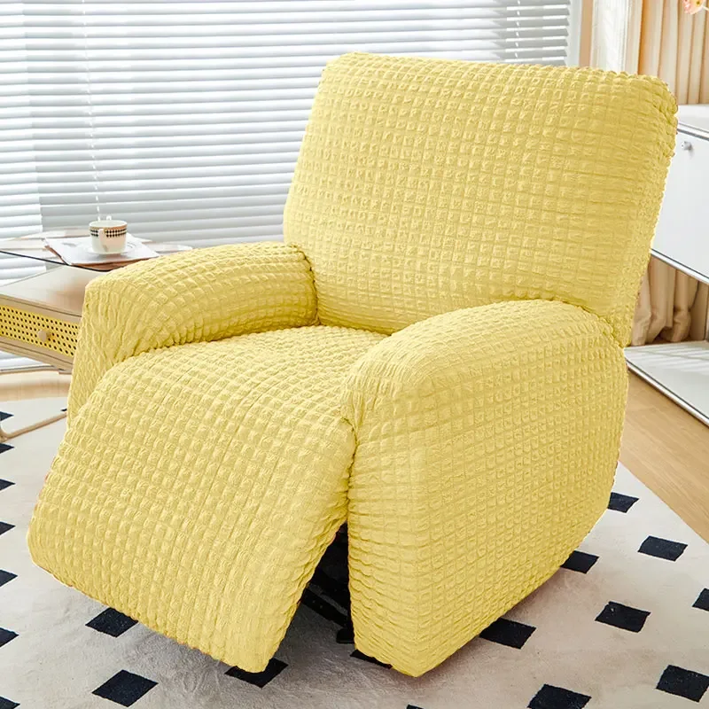 

Stretch Split Recliner Sofa Covers Bubble Plaid All-inclusive Couch Armchair Slipcovers Dust Cover for All Seasons Home
