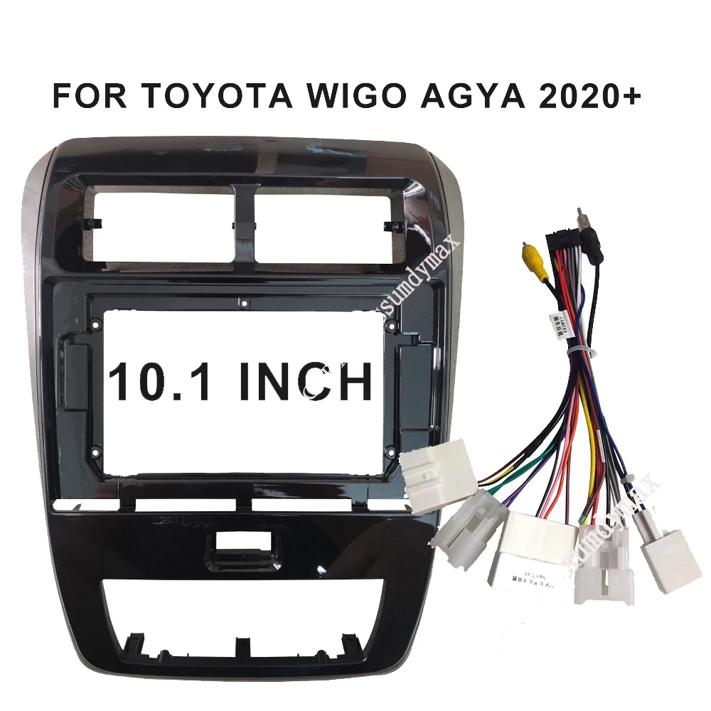 

10.1 inch 2Din Car Stereo Radio DVD Panel Mount Fascia Kit for toyota Wigo Agya 2020 - 2022 Refitting Frame Dashboard