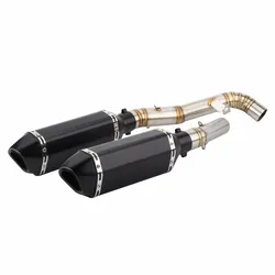 For Kawasaki Z1000 2007 2008 2009 Z 1000 Escape Motorcycle Exhaust Muffler With Mid Link Pipe System Slip-on