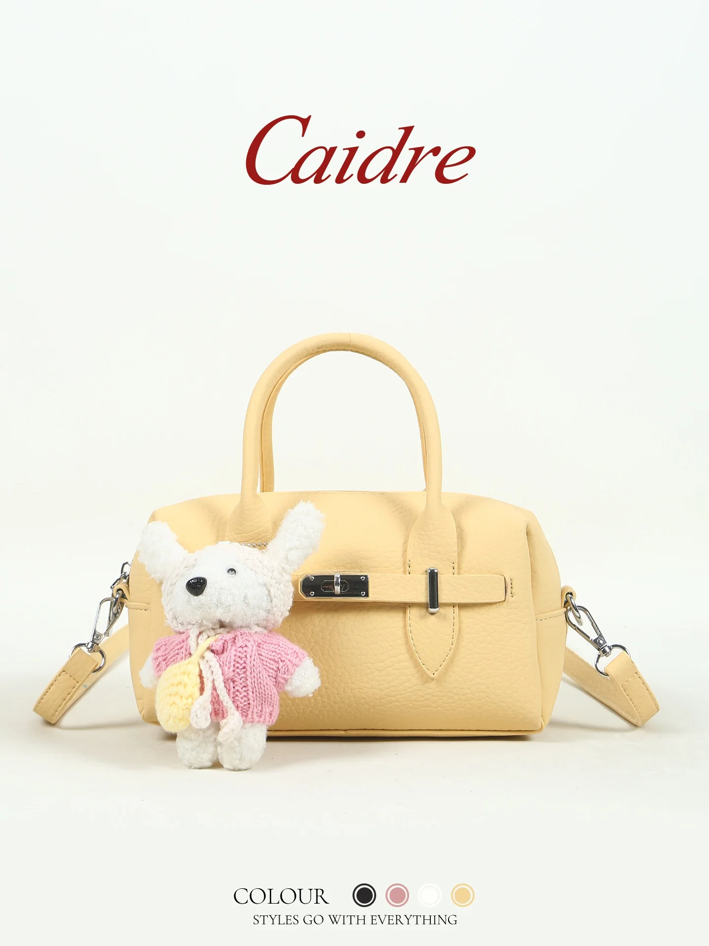 

Caidre Jelly Yellow Boston Pillow Crossbody Bag Women's Birthday Gift Commuter Small Handbag Single Shoulder Slant Bag