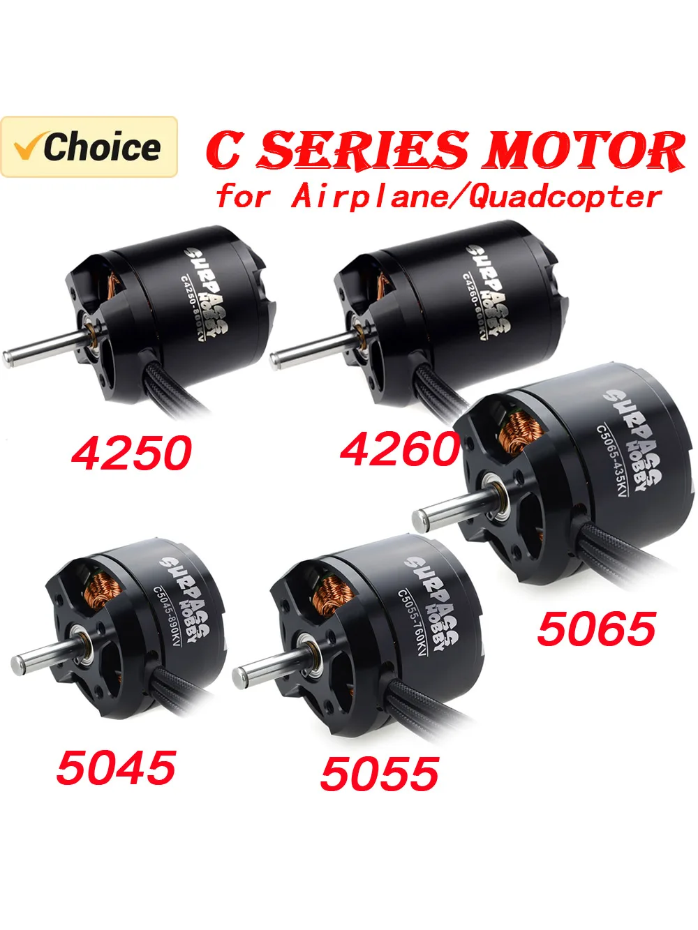 Overtreffen Hobby Borstelloze Motor C4250 C4260 C5045 C5055 C5065 14Pole met Acc voor UAV Vliegtuigen Multicopters RC Vliegtuig Helikopter - afbeelding 2