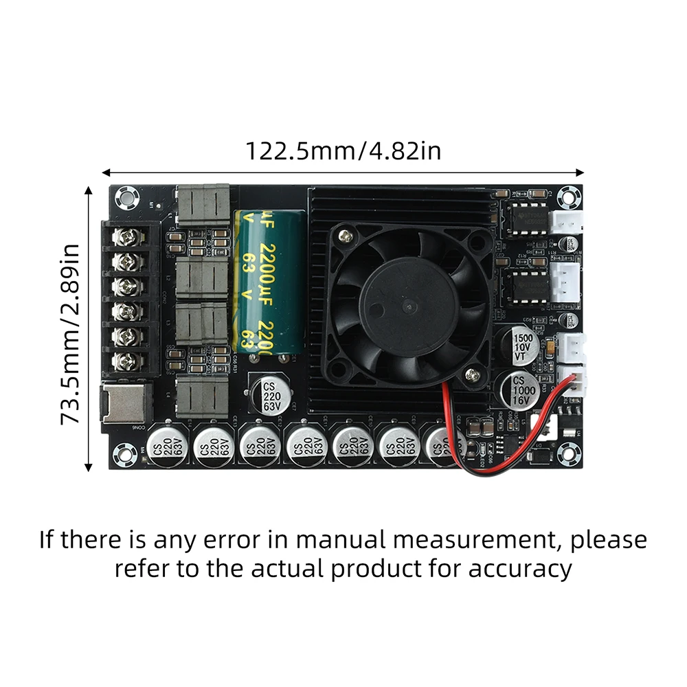 TPA3255 HIFI Digital-Verstärkerplatine 300W+300W Hochleistungs-Stereomodul Reiner Analog-Eingang für Desktop-Audio-Setup – Detail 5