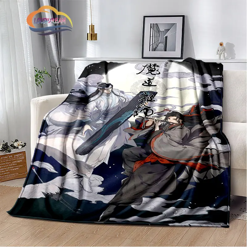 Anime Grandmaster of Demonic Cultivation Flannel Soft Throw Blanket Mo Dao Zu Shi Lightweight Warm Sofa Bed  Travel Quilt