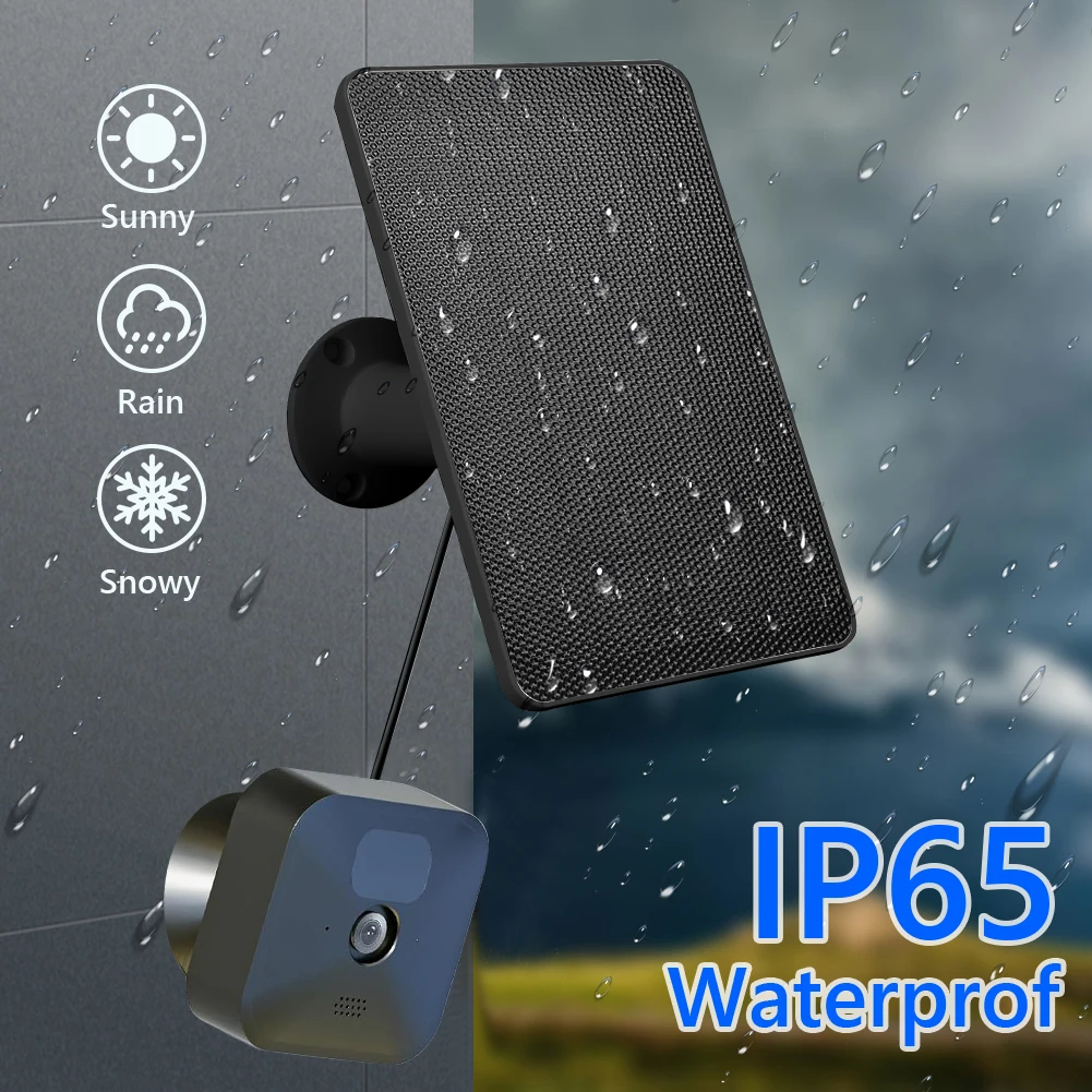 

Солнечная зарядная панель 4 Вт с водонепроницаемым аккумулятором емкостью 2000 мАч Micro USB для Blink XT XT2 и уличной камеры 3-го поколения