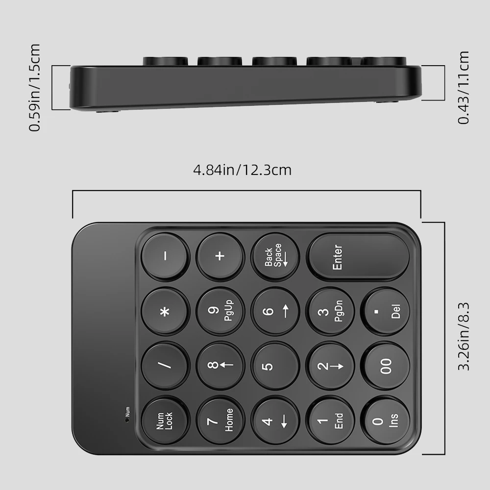 NEW Portable 2.4G Wireless Digital Keyboard USB 19 Keys Mini Numeric Keypad Numpad Accounting Teller For Laptop Notebook Tablets