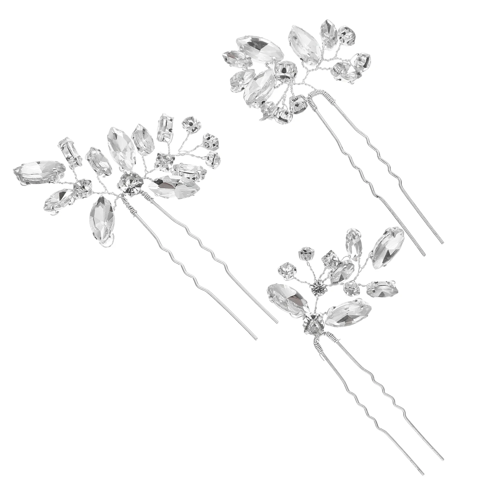 

3 шт., заколка для волос с кристаллами, свадебные аксессуары, свадебные заколки со стразами, железное стекло, элегантные модные инструменты для прически