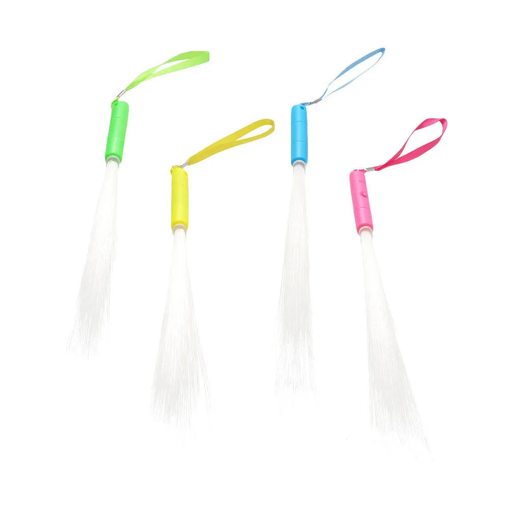 

4 Pcs Fiber Optic Sticks Multicolor Props for Concert Colorful Glow Bars Party Wedding Kids Toys Glow Bars Cheer Decorations