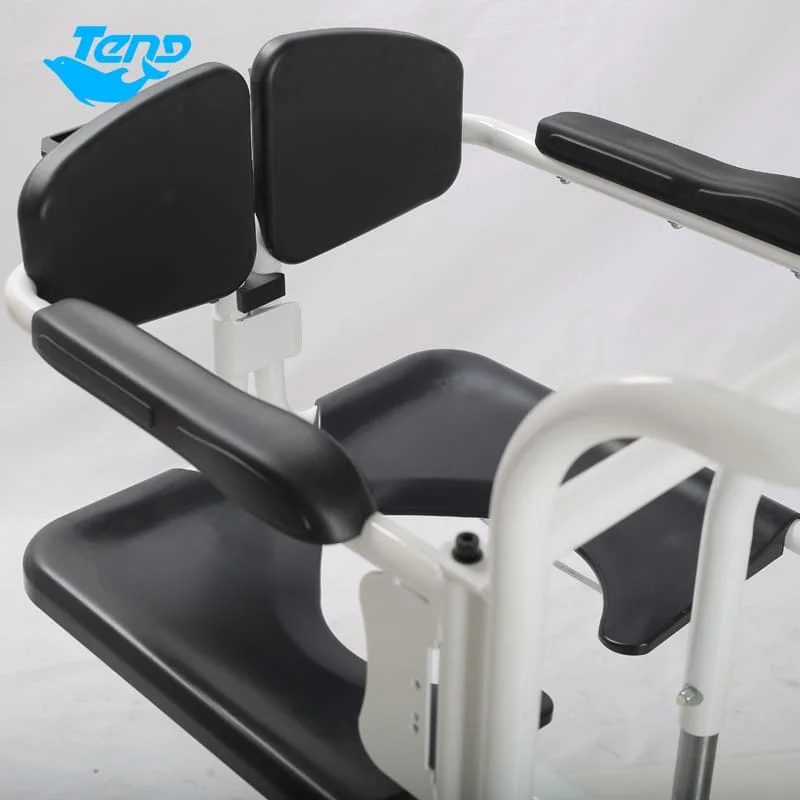 New Disabled Patient Lifting Nursing Commode Chair Manual Patient Transfer Lift Chair with Wheel