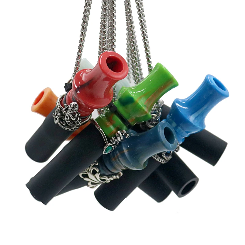 

1PC Reusable Hookah Mouthpiece with Stainless Chain Strap Shisha Mouth Tips Silicon Resin Chicha Narguile Water Pipe Mouthpieces