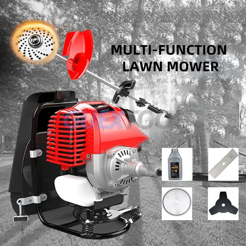 Mower 4-Stroke Engine Multifunctional Tool Lawn Mower With Backpack Rotary Lawn Mower Wasteland Weeding And Cutting Tool 