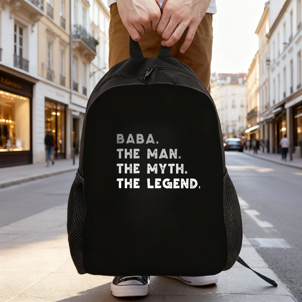 Mochila estilo universitario para mujer Baba The Man The Myth, mochila de fotografía de gran capacidad, cómoda y elegante