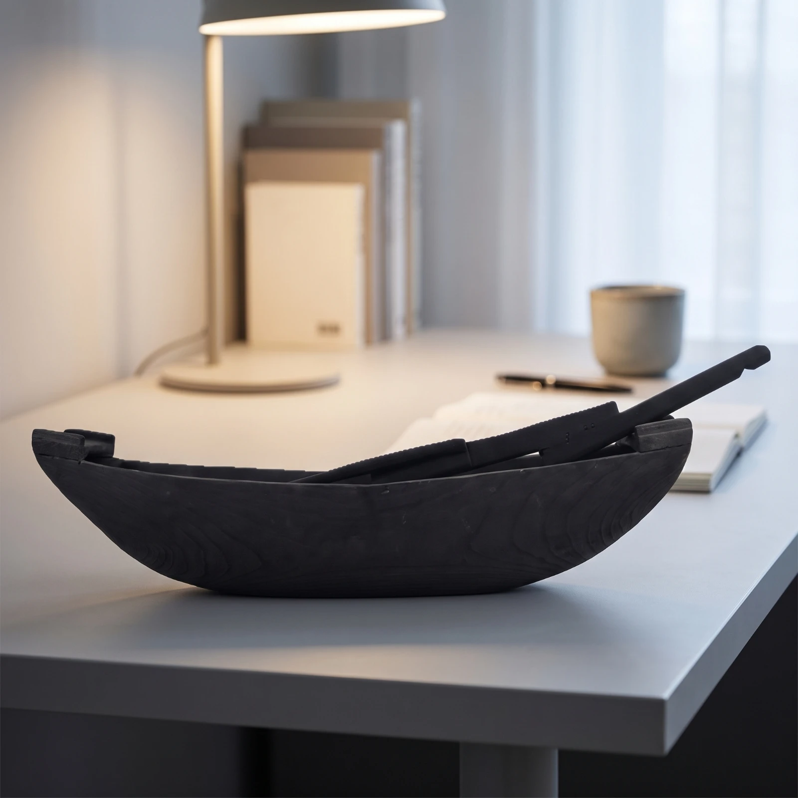 Interior Design Zen - Wooden Boat Ornament Handmade Boat Sculpture