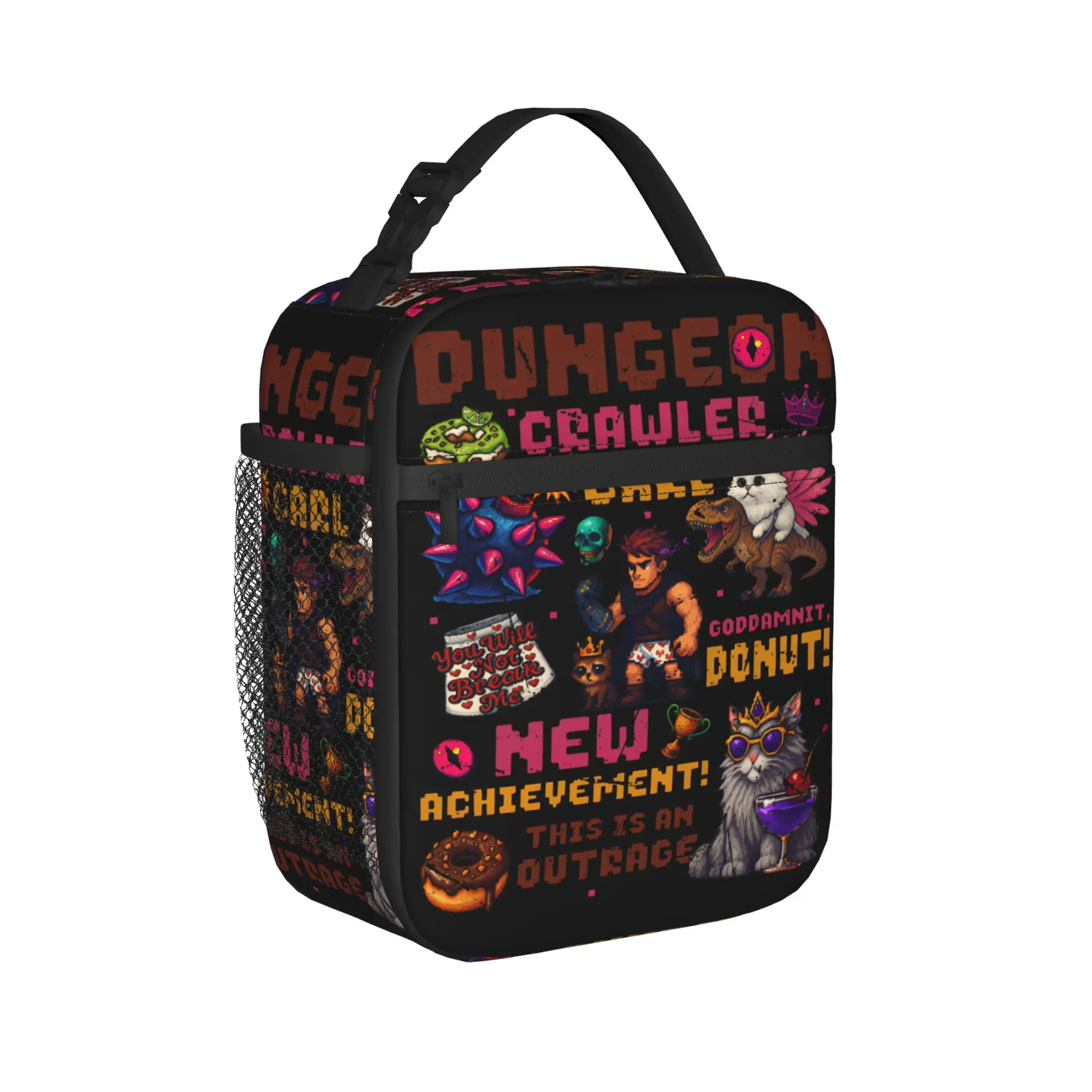 Dungeon Crawler Carl Lunch Bag For Child  Custom Lunch Box Leisure School Cooler Bag Portable Waterproof Thermal Tote Handbags