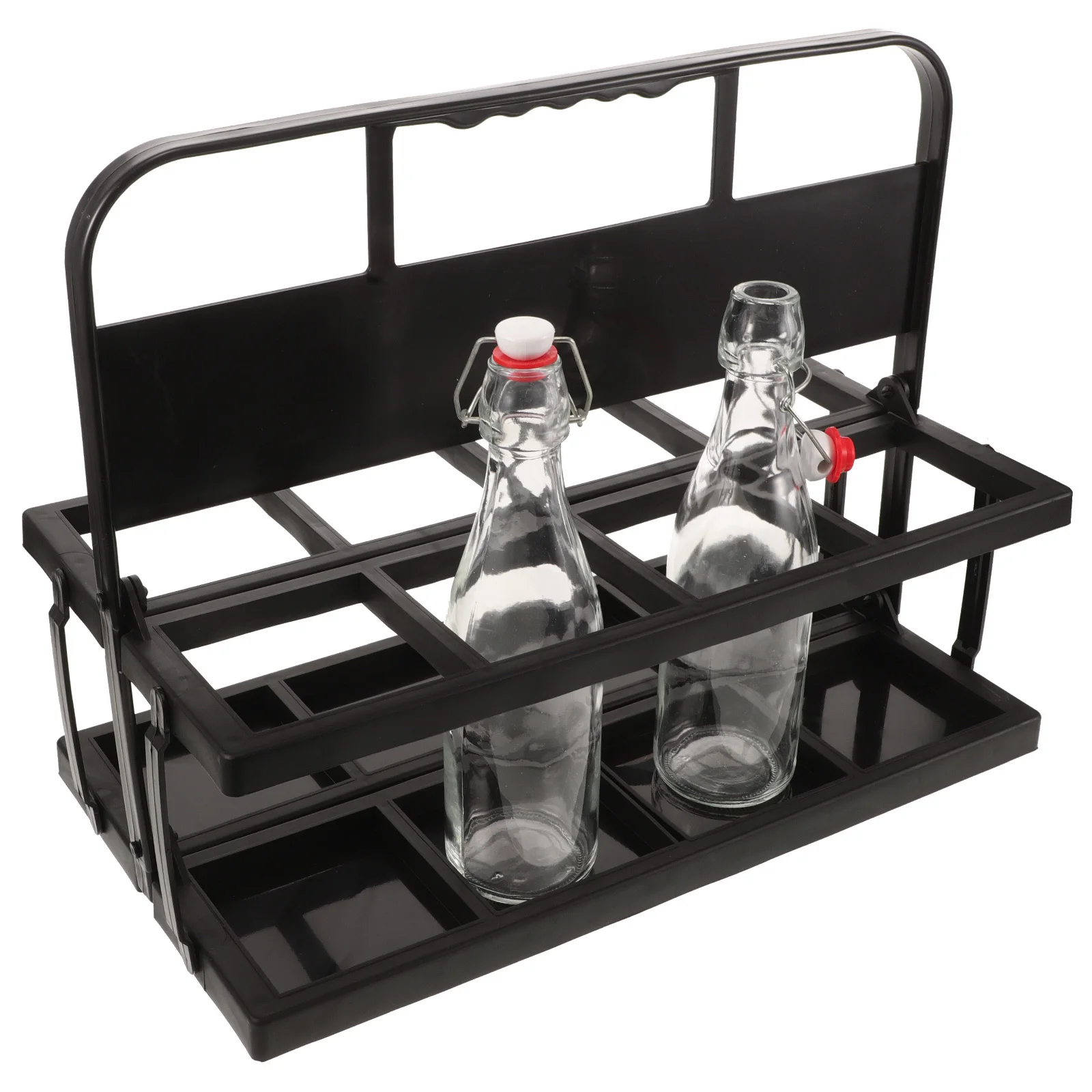 

8pcs Water Bottle Rack Portable Drink Carrier Sturdy Cup Holder Tray For Sports Team Ktv Car Reusable Plastic Cup Carrier