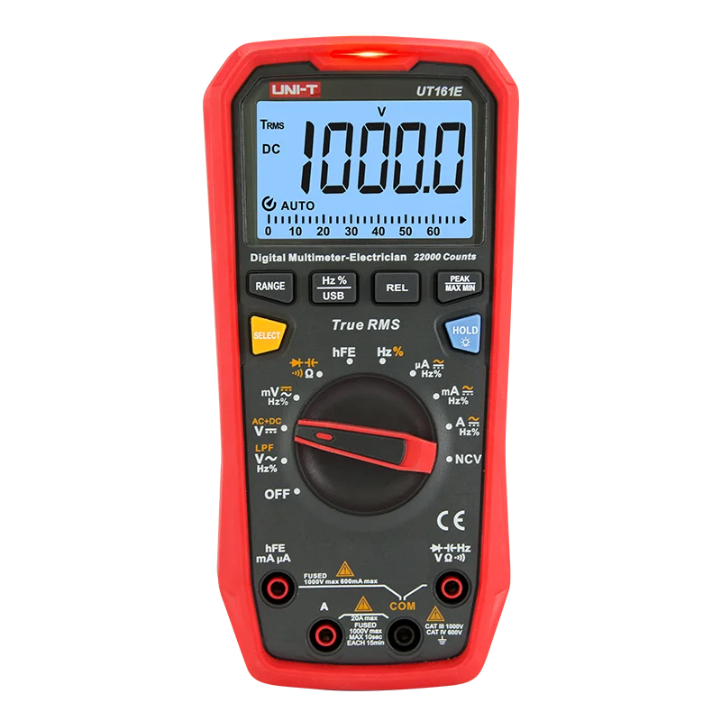 UNI-T Professional Multimeter Digital UT161E UT161D UT161B 1000V DC AC Voltmeter Capacitance Tester Analog Bar Multimetro
