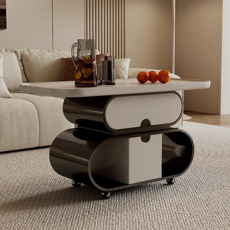 

Designer Storage Coffee Table Drawers Unique Cute Living Room Coffee Table Decoration Aesthetic Mesas Bajas Postmodern Furniture