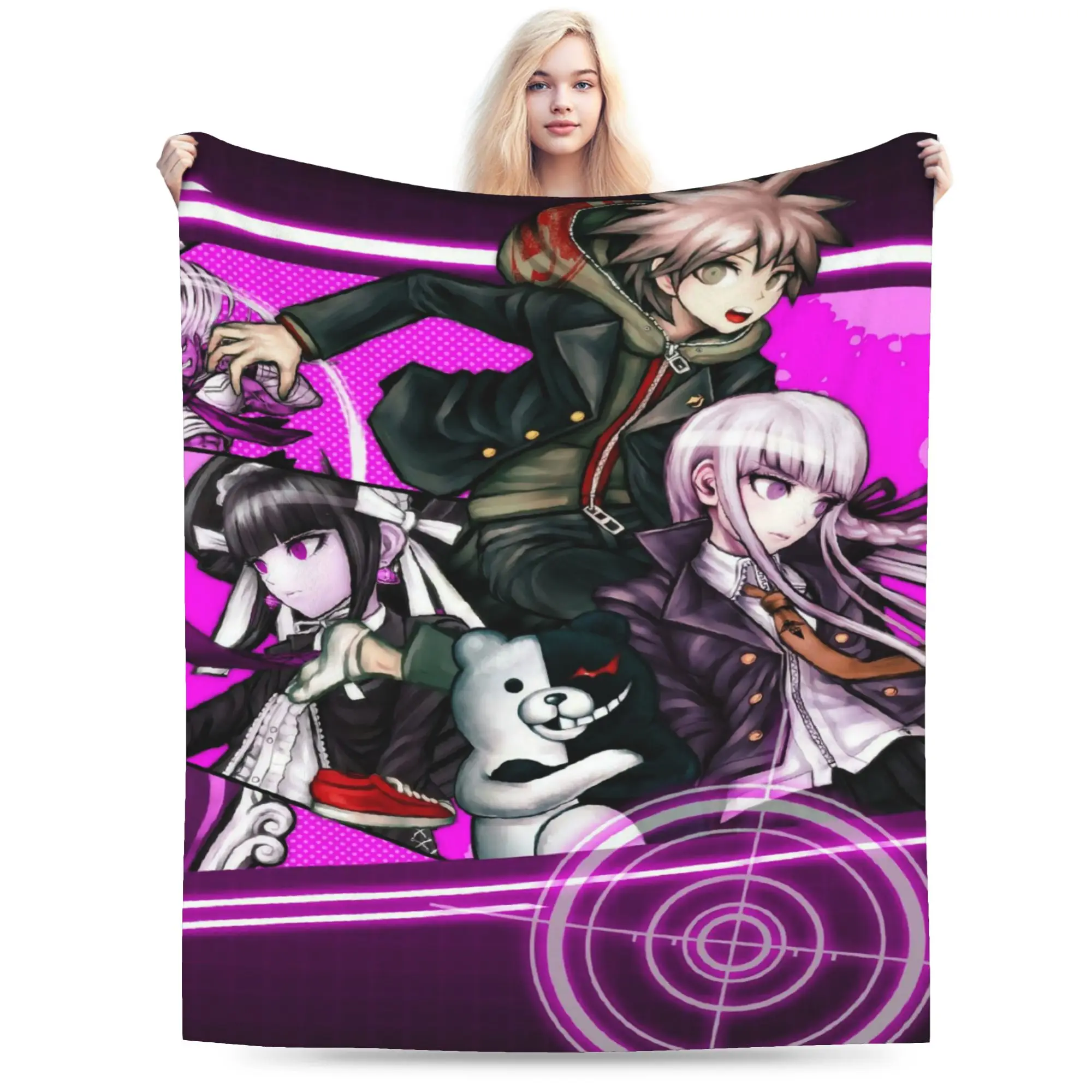 Danganronpa Flannel Blankets Spring Nagito Komaeda The Ultimate Warm Bedding Throws for Girls Boys Bedspread Sofa Bed Cover