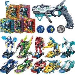 Screechers Wild 5 Transformation Cars Burst Speed Deformation Car Game Crystal Code Mystery Rotate Action Figures Kids Toys