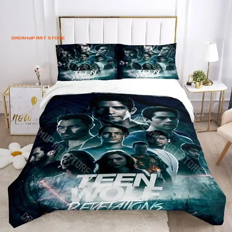 2026 3D Print Teen Wolf Three Piece Set Fashion Bedding Article Children Or Adults For Beds Quilt Covers Pillowcases Bedding Gif