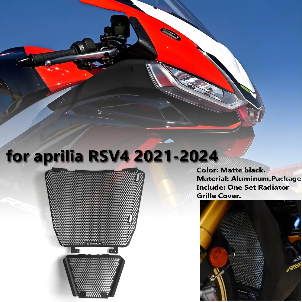 

for Aprilia RSV4 2021-2024 Honeycomb water tank mesh motorcycle radiator core shield grille cover protection