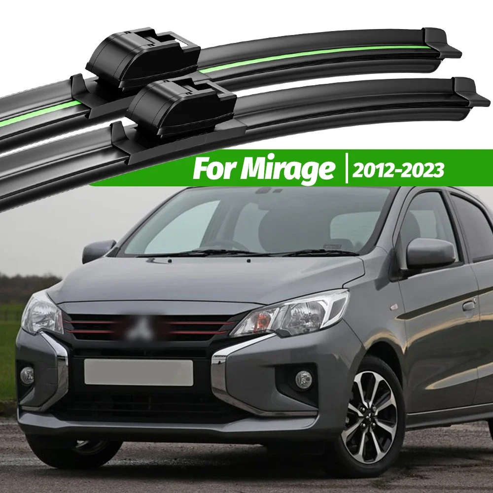 

For Mitsubishi Mirage 2012-2023 2pcs Front Windshield Wiper Blades 2013 2015 2016 2018 2019 Windscreen Window Accessories