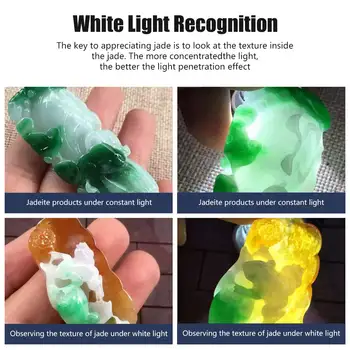 專業玉石鑑定手電筒 6顆LED燈 白光/黃光/紅光/藍光/365nm/395nm 紫外線手電筒 寶石珠寶琥珀色探測器 10 最佳銷售 365奈米紫外光 - №9