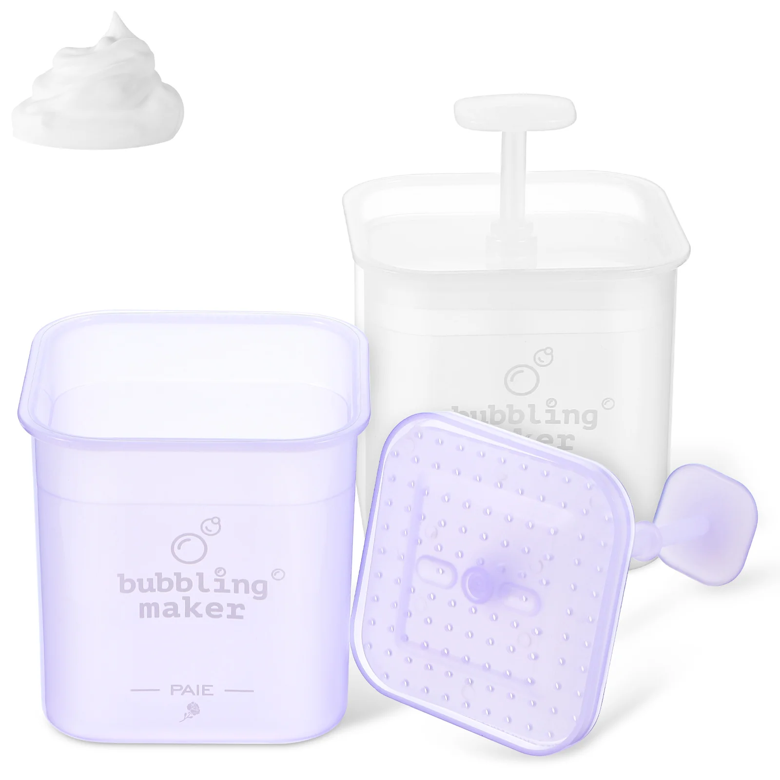 

2 Pcs Hose Soap Dispenser Foam Cup Marshmallows Skincare Tools For Face Foaming Travel