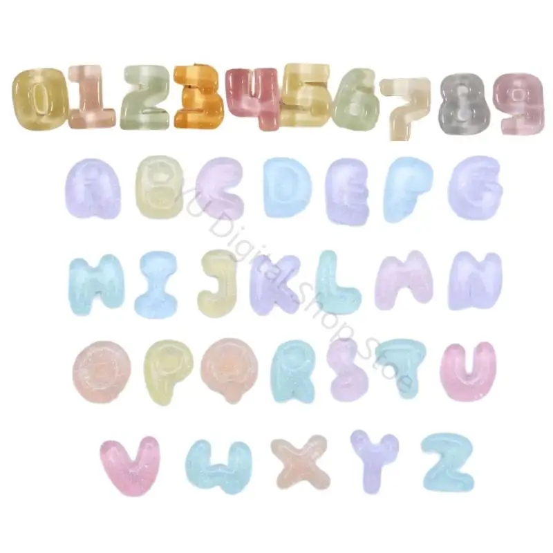 96BA 1 Set Resin Keycap Stickers Complete Letter And Digit Collection Long Nails Typing Aid For Enhances Typing Comfort