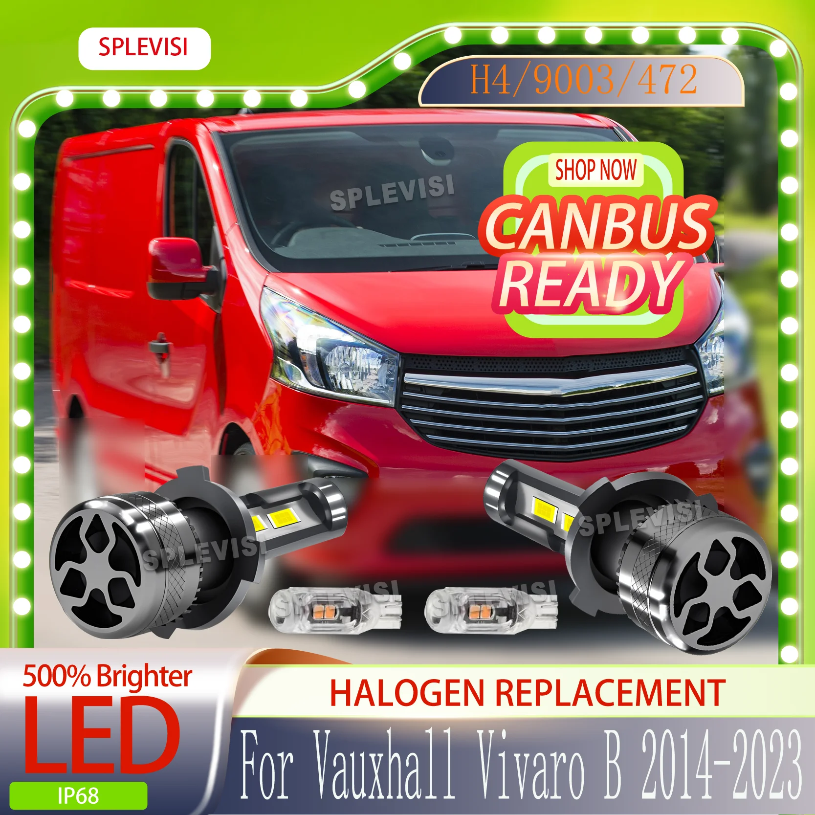 

Simple plug-and-play installation powerful LED bulbs 12v 200w/Bulb For Vauxhall Vivaro B 2014 2015 2016 2017 2018 2019 2020-2023