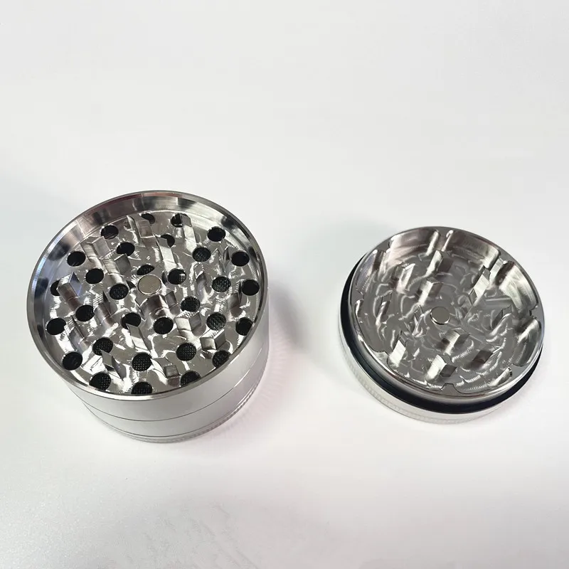 Personalizza Tobecco speziato alle erbe per uso alimentare in acciaio inossidabile 304 per smerigliatrice da fumo 63 mm/2,5 pollici per accessori da fumo