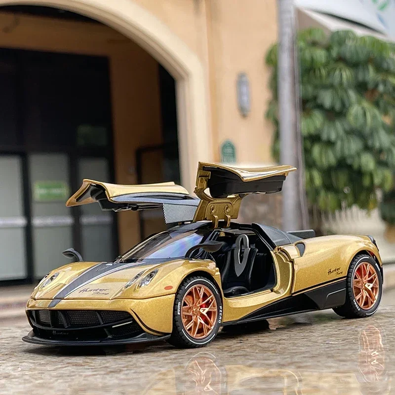 1:22 Pagani Huayra Dinastia Supercar Alloy Diecasts & Toy Vehicles Metal Toy Car Model Sound and light Collection Kids Toy