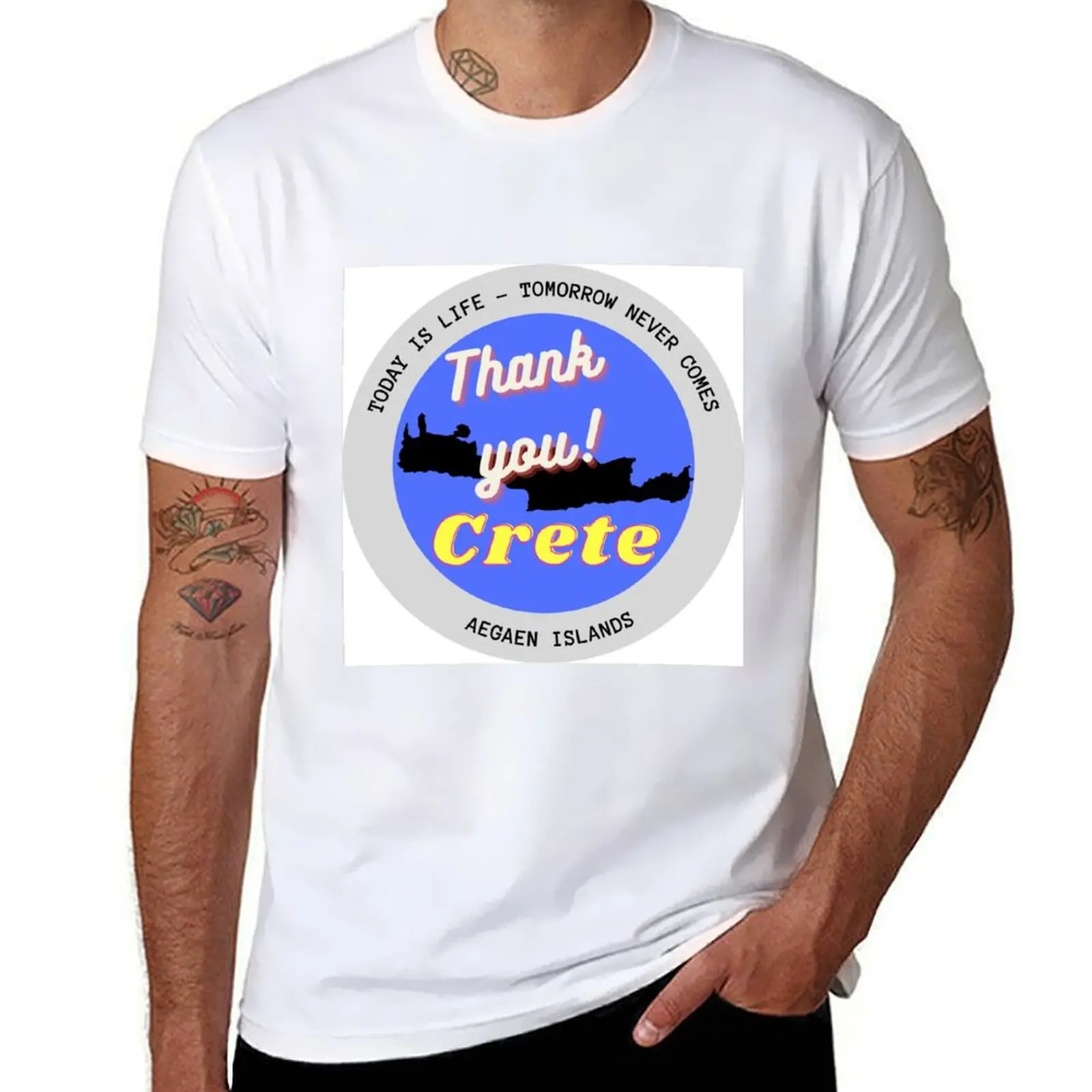 

Crete - Today is life, tomorrow never comes T-Shirt t shirts with prints t shirts cotton 100%