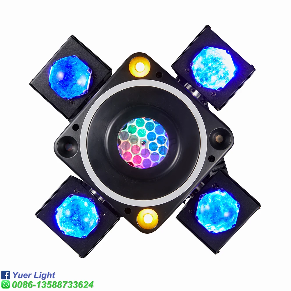 Imagem -05 - Yuer-inteligente Movendo Cabeça Feixe de Luz Rgb Starry Sky Laser Projetor Disco Giratório Ilimitado Ouro Strobe Light Cabeças Novo