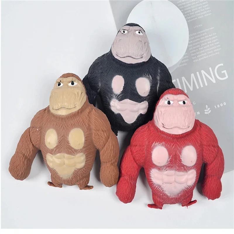 Big Giant Spongy Squishy Fidget Orangutan TT Influencer Elastic Monkey Antistress Toy for Adult and Children Soft Fun Gift