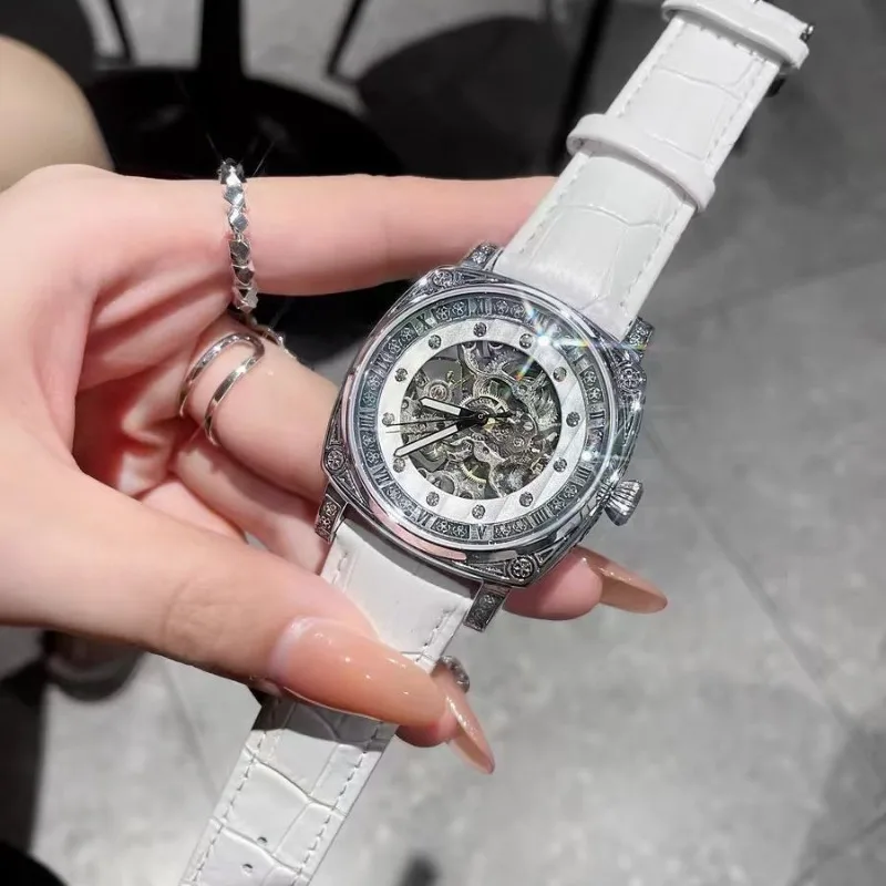2025 New Elegant Ladies Watch Simple Trend Classic Student Automatic Waterproof Mechanical Quartz Watch Luxury Birthday Gift