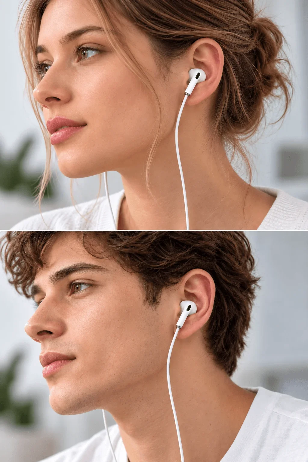 USB Type C Wired Earphones with Mic Volume Control Stereo In Ear Headphones 1.1m Cable Earbuds for Android Phones Tablets