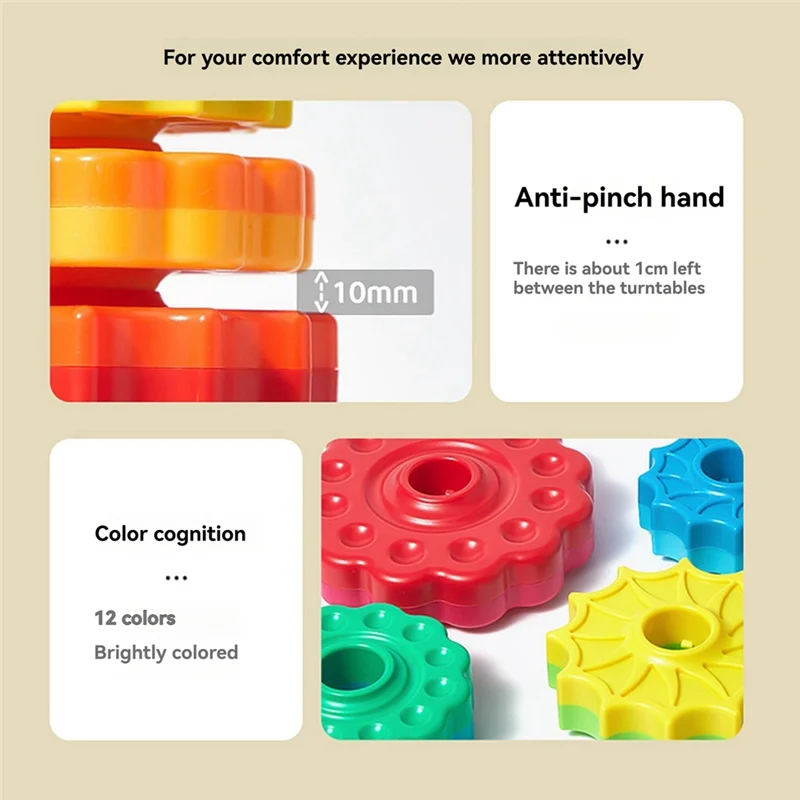 Rainbow Circle Stacker Montessoritoy Is Suitable For Children Aged 1-3, And Is An Ideal Birthday Present.