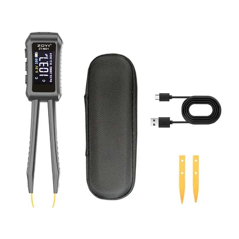 Digital LCR Tweezers Portable SMD LCR Bridge Tester Auto L/C/R/ESR Electronic Component Measuring Tool for PCB Repair