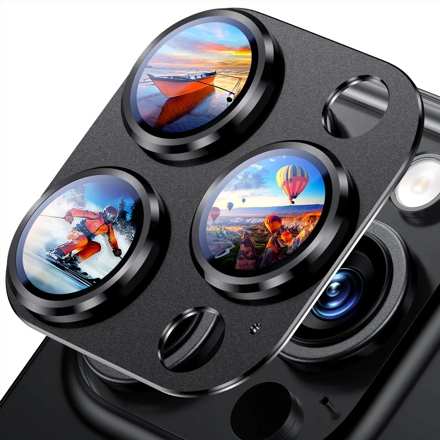 Titan Schwarz Kamera Objektiv Schutz Abdeckung Für iPhone 16 Pro Max 15 Plus 14 13 Mini 16 Pro 15Pro schutz Telefon Zubehör