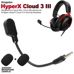 Microphone For Kingston HyperX Series Cloud 123 III  wireless bluetooth Replacement 3.5mm Noise Reduction  Headphones Mic