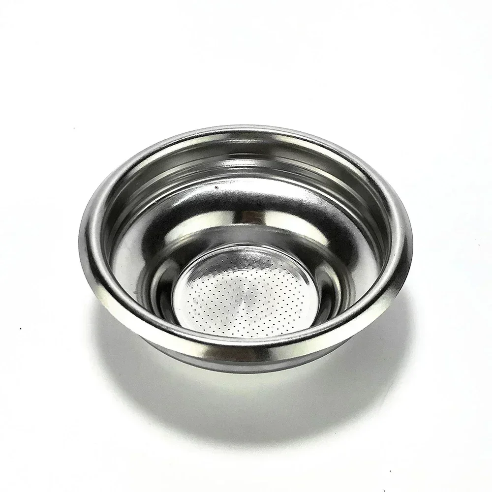 1*filter Basket 58mm Coffee Filter Basket Silver Stainless Steel Machine Espresso Maker Single Dose/Double Doses