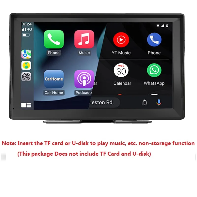 9 Inch Touch Screen Wireless Carplay for Android Auto Portable Multimedia Player With Sunshade Car Audio Car Stereo Mirror Link