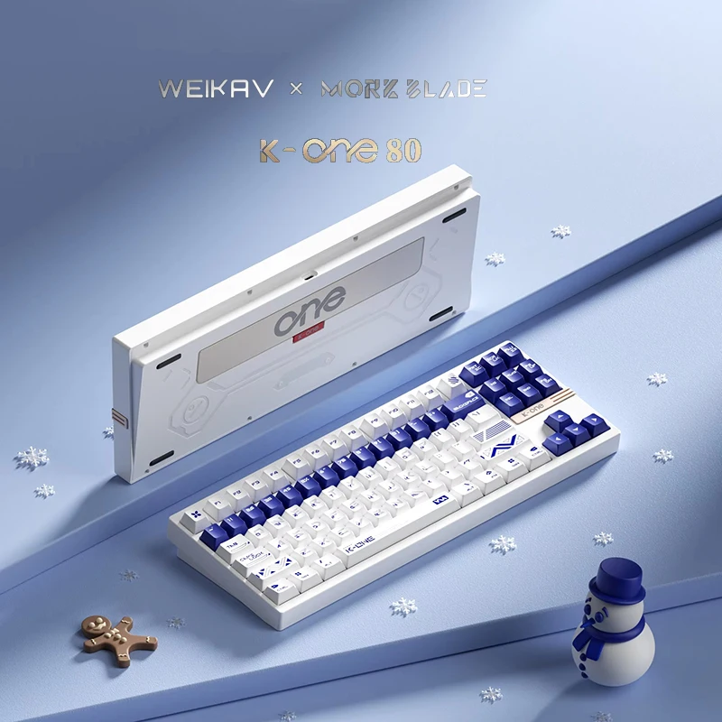 Weikav K-One80 جميع الألومنيوم الرياضة الإلكترونية المحور المغناطيسي لوحة المفاتيح فحص عالية الأداء FPS 0.005RT 8k السلكية لعبة لوحة المفاتيح هدية