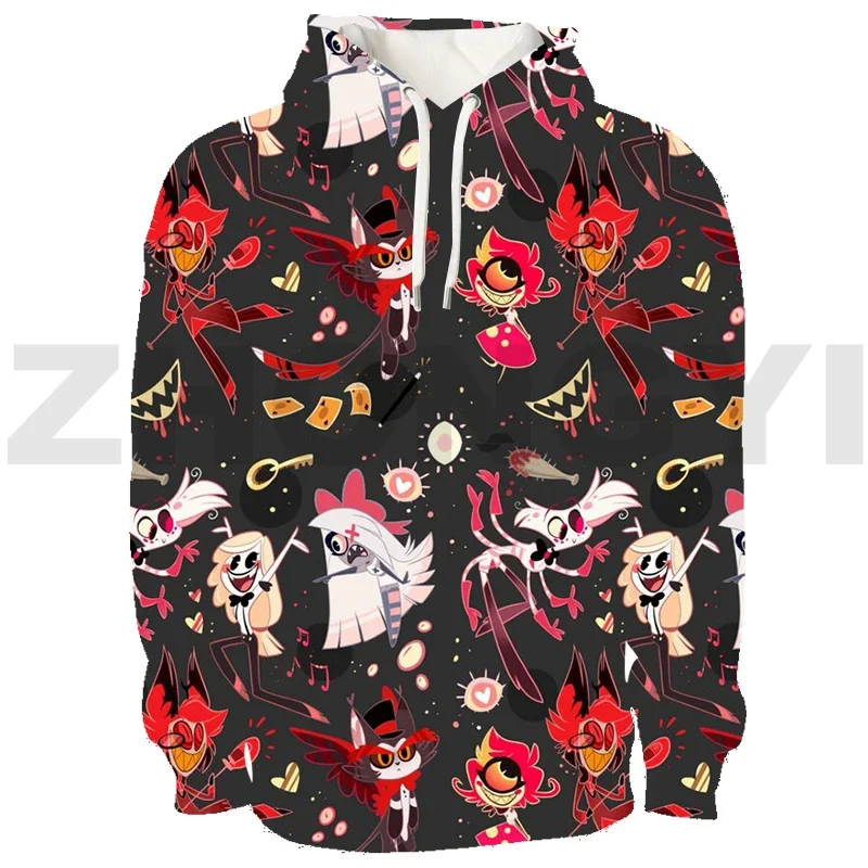 New Fashion 3D Hazbin Hoodies Women Casual Pattern Hotel Sweatshirt Long Sleeve Pullovers Unisex Autumn and Spring Men Clothing