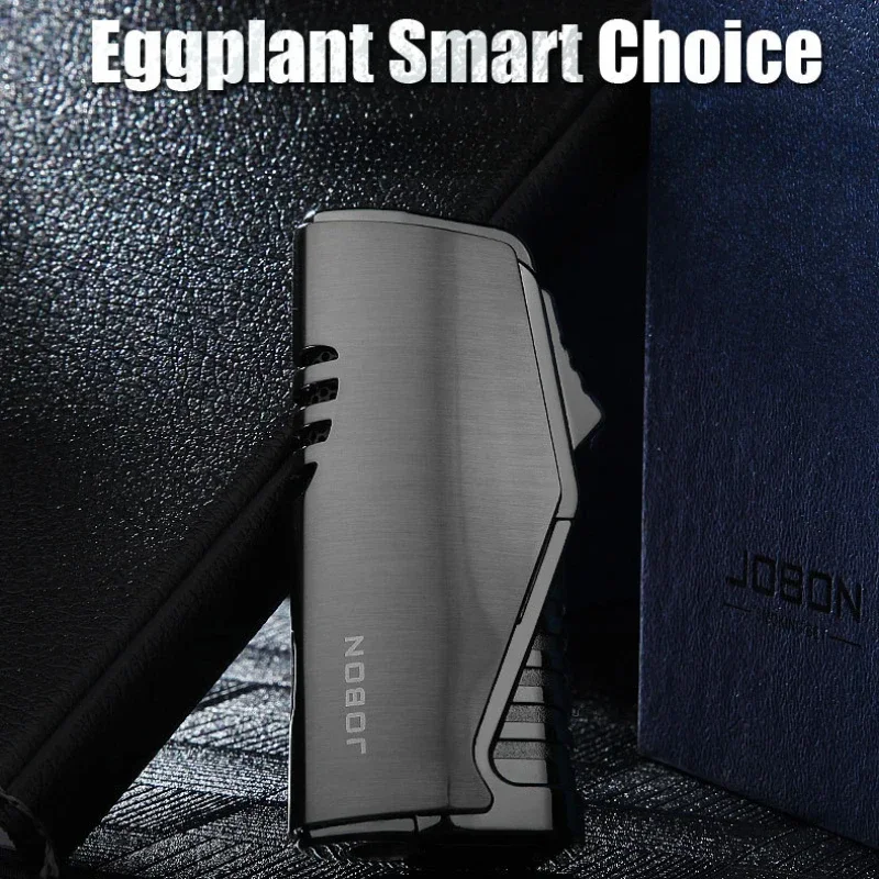 Jobon جديد الثلاثي الشعلة أخف نافذة الغاز المرئية 3 طائرة الغاز ولاعة السيجار توربو يندبروف المعادن بندقية رذاذ الأنابيب أخف هدية #5