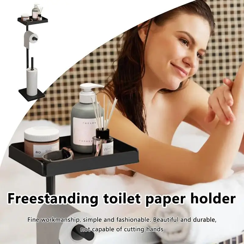 

Toilet Paper Holder Tissue Stand With Storage Rack Smooth Detachable Tissue Rolls Holding Stand For Kitchen Bathroom accessories