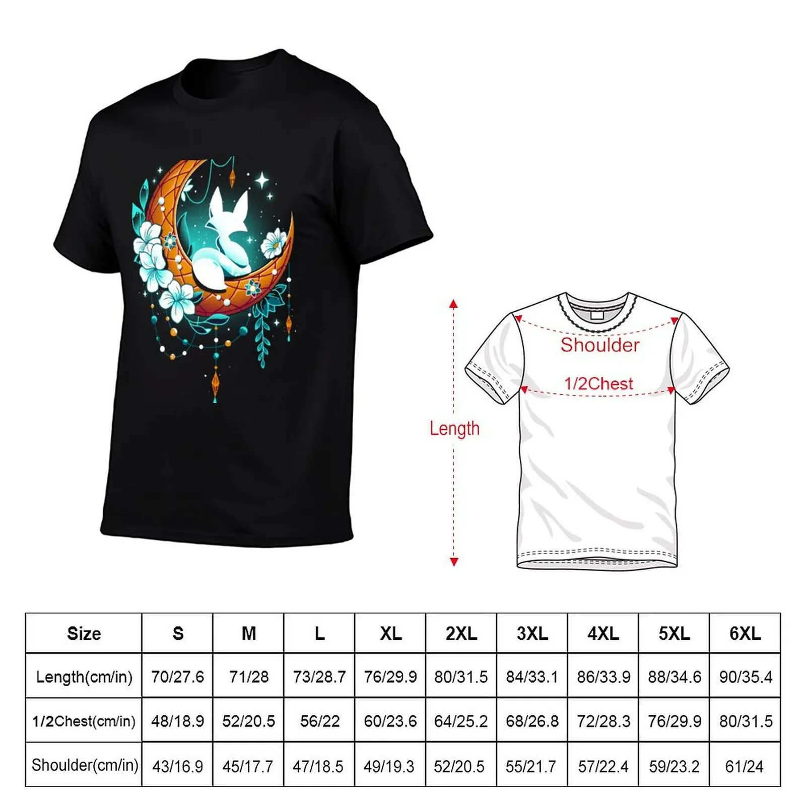Moonlight Fox - Lunar Polar Fox T-Shirt rapper graphic tees Louboutins oversized t shirt men